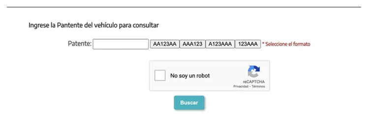 Paso 2 para consultar o cambiar el turno de la VTV en Moreno